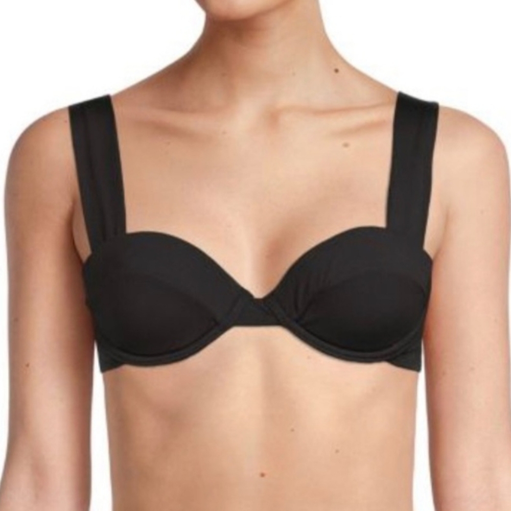 WEWOREWHAT Black Swim Top